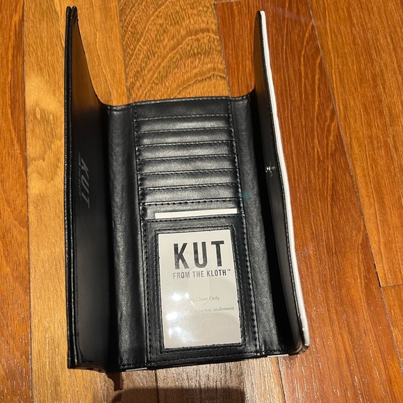 Black and white slim wallet - Picture 3 of 3